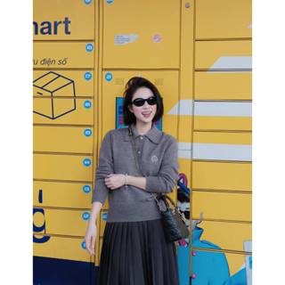 [ BOHEE ] - Áo polo len dệt thêu logo BOHEE - A473