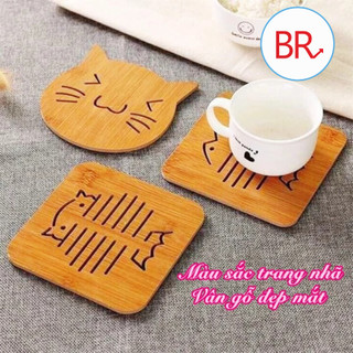 Lót nồi gỗ gọn nhẹ cứng cáp dễ sử dụng br00363