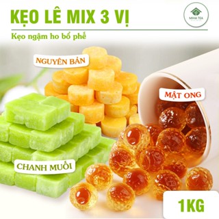  Kẹo lê an phế mix vị 1kg kẹo ngâm ho mật ong chanh muối giữ ấm cơ thể giảm đau họng tiêu đờm 