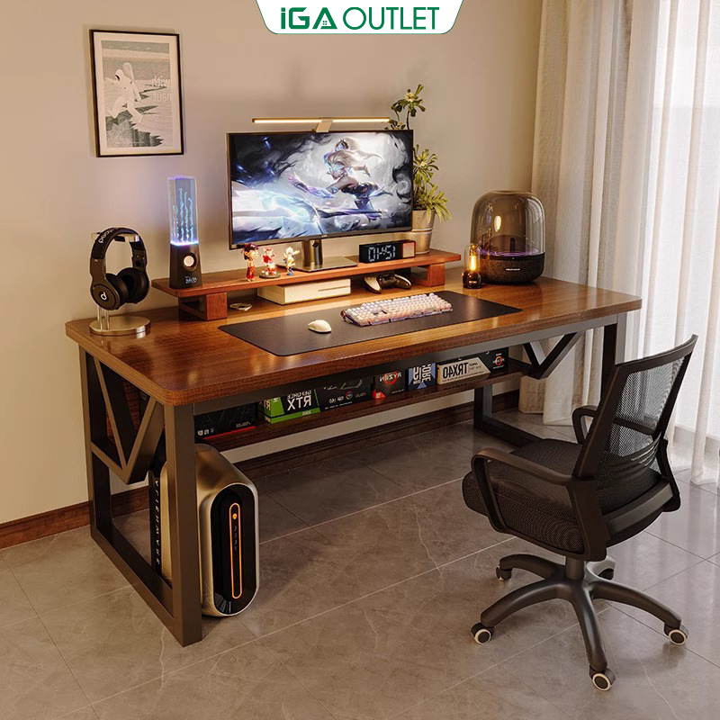 Bàn làm việc hộp sắt 40x40 sơn tĩnh điện bàn gaming thương hiệu IGA - GM68