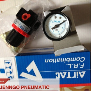 Bộ van điều áp điều chỉnh áp suất AR2000 ren 13mm khí nén có đồng hồ + giá treo giá sỉ