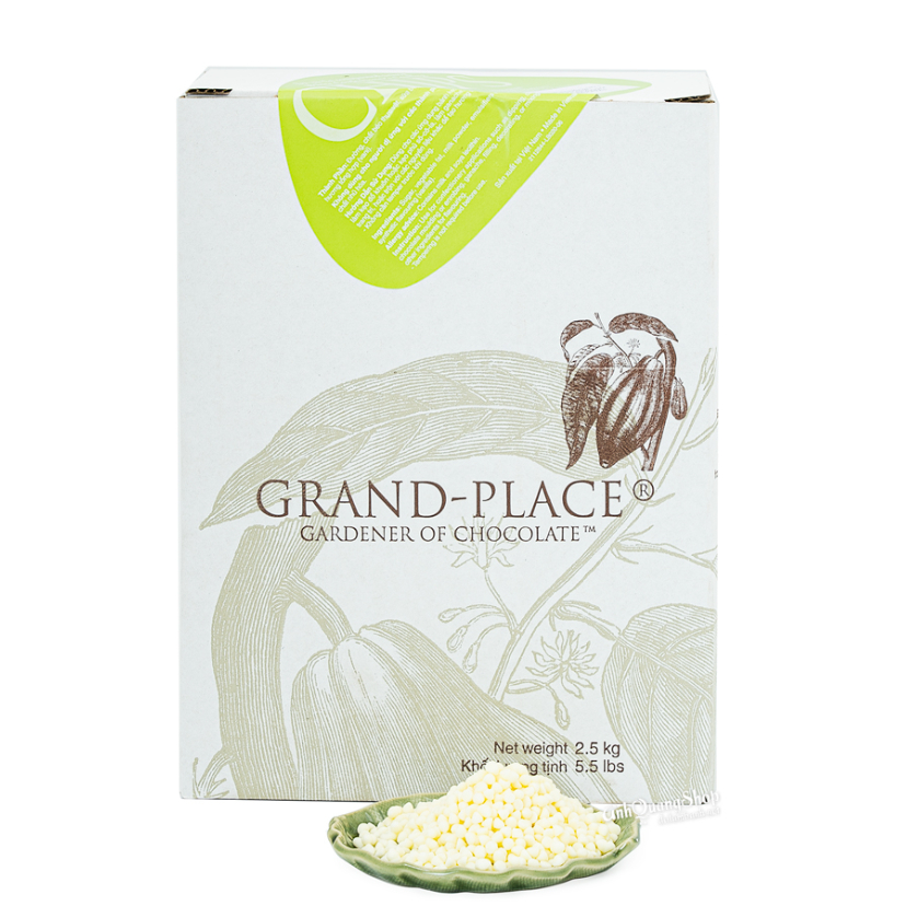 Socola chip trắng Puratos Grand-Place - 100gr (chia lẻ từ túi 2,5kg)