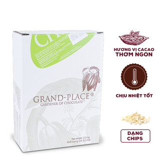 Socola chip trắng Puratos Grand-Place - 100gr (chia lẻ từ túi 2,5kg)