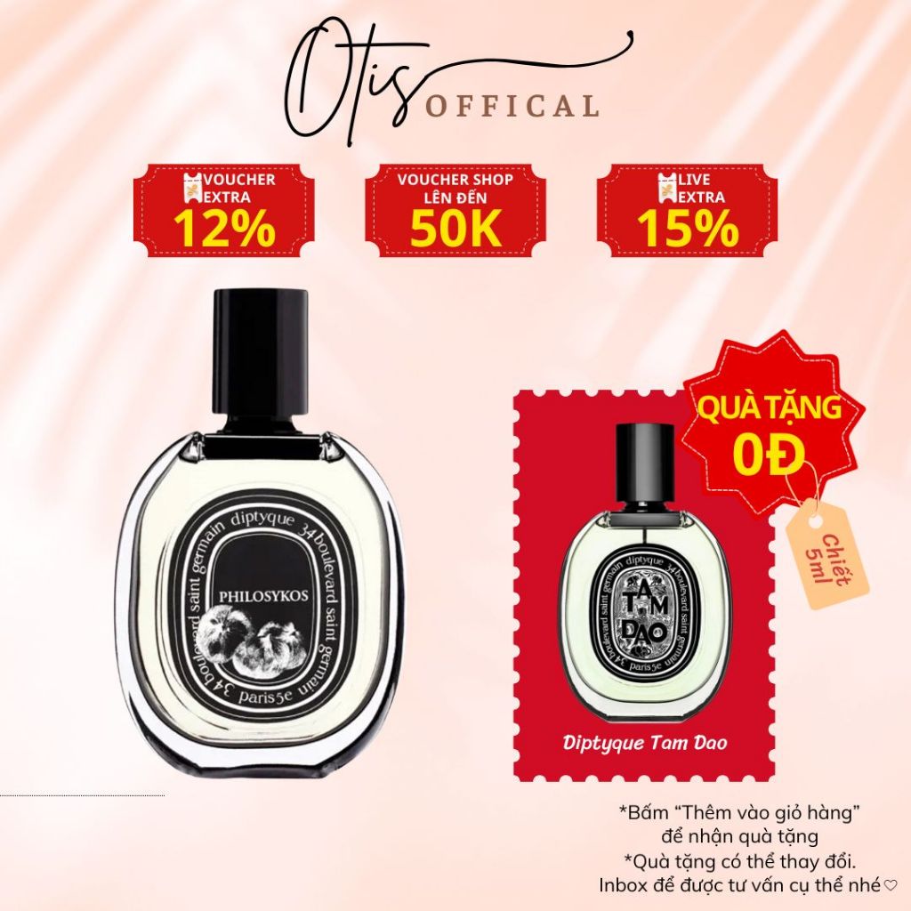Nước Hoa Chiết 10ml Unisex Diptyque Philosykos Hương Thơm Tinh tế, Thanh Lịch, Sang trọng