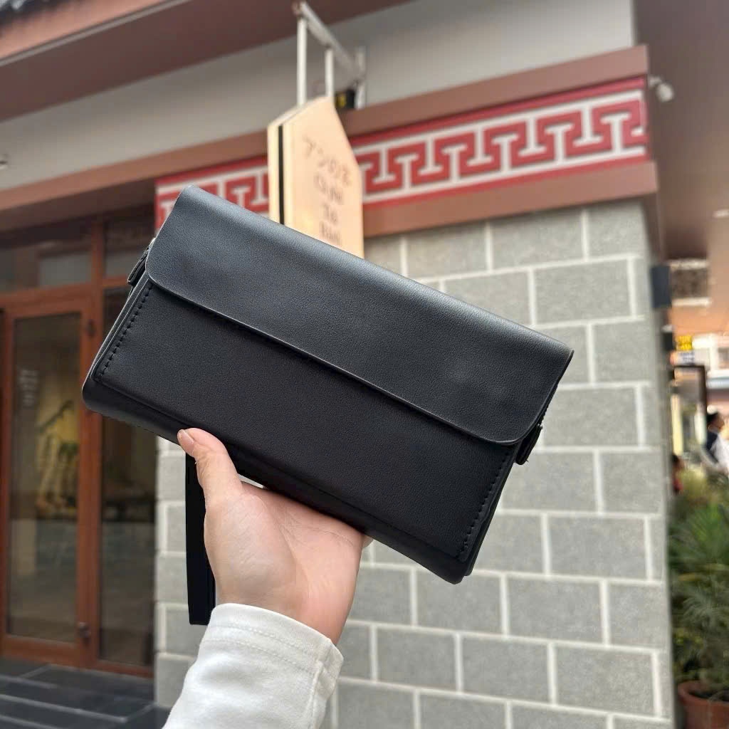 Túi Ví Cầm Tay Nam Cao Cấp, Clutch nam Sang Trọng, Nhiều Ngăn Khoá Kéo