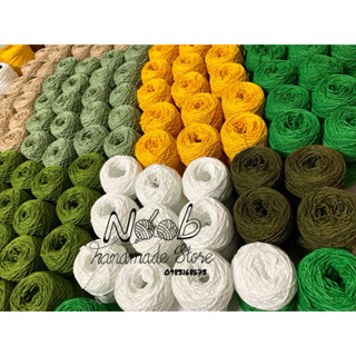 Sợi Cotton lụa 2mm móc túi xách, balo...