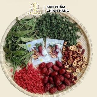 Dưỡng tâm trà nụ hoa tam thất kết hợp táo đỏ, kì tử và cỏ ngọt tốt cho sức khỏe SATOSO gói 10g