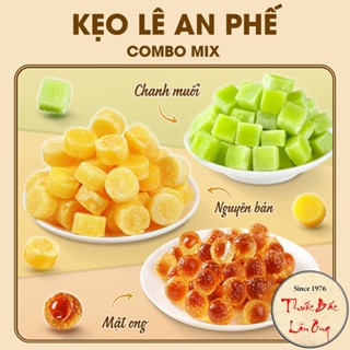 Combo kẹo lê an phế mix vị 100g, kẹo ngâm ho, chanh muối, mật ong, thanh nhiệt, giảm ho, tiêu đờm