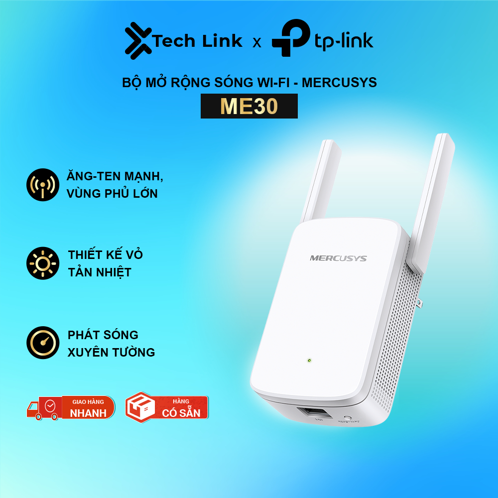 [Hỏa tốc] Bộ Mở Rộng Sóng Wifi Mercusys ME30 Chuẩn AC 1200Mbps | BigBuy360 - bigbuy360.vn