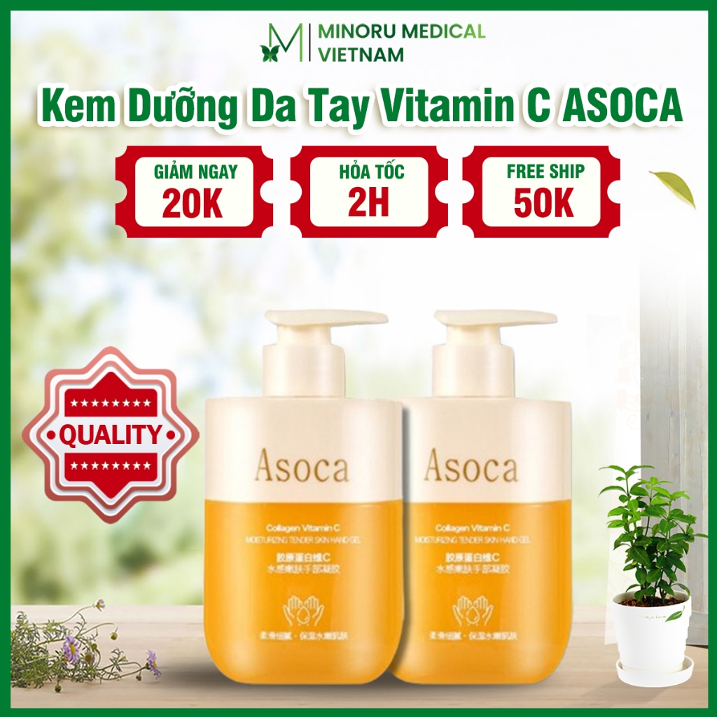 Gel Dưỡng Ẩm Da Tay Vitamin C ASOCA  - Giúp Tay Mềm Mại Như Da Em Bé, Cải Thiện Tay Bị Khô Ráp, Bong Chóc ASOCA