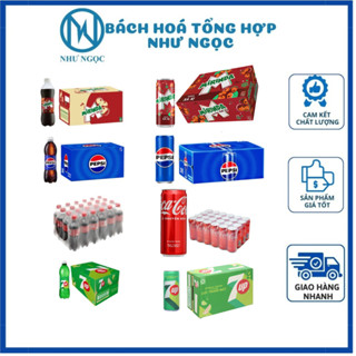 THÙNG NƯỚC NGỌT CÓ GAS - PEPSI/ COCA/ 7UP/ XÁ XỊ - Bách Hóa Tổng Hợp Như Ngọc