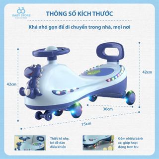 Xe lắc cho bé có đèn nhạc  xe lắc cho  trẻ em mô hình MÁY BAY cho bé từ 2 đến 6 tuổi chịu năng 50kg