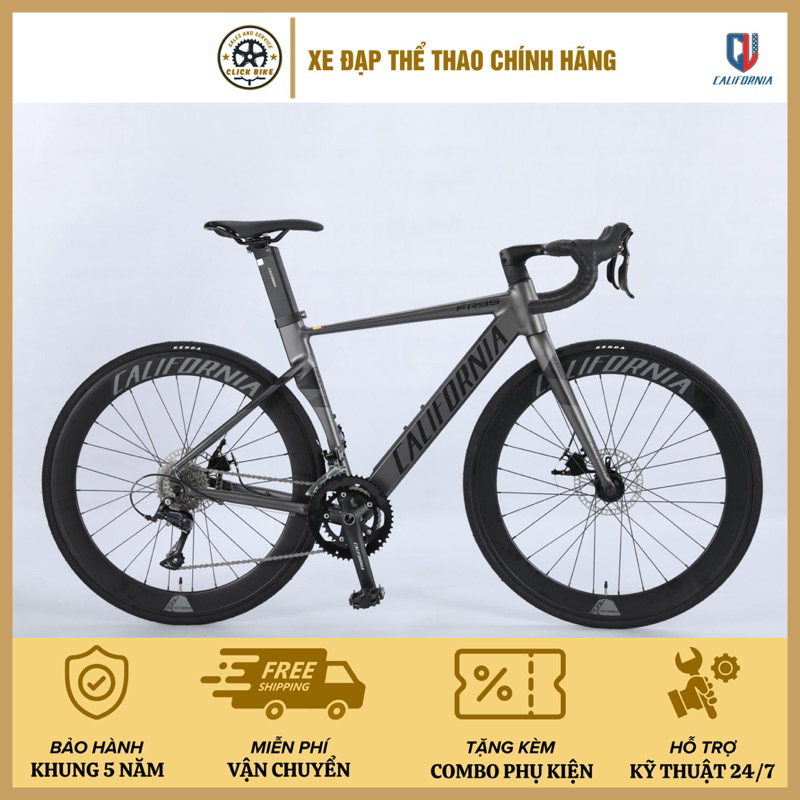 Xe đạp đua California FR95 2026 - Thiết kế khí động học, Ghi đông cá mập liền khối