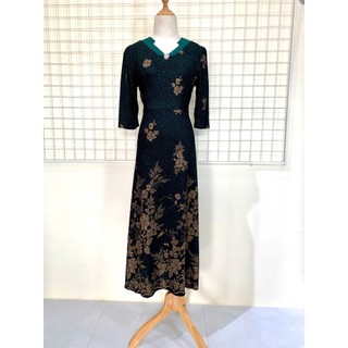 Đầm Trung Niên Trẻ Trung Thiết Kế Trang Nhã Thanh Lịch Bigsize làm Sui Đi Tiệc Cho Bà Cho Mẹ U50 tm1059