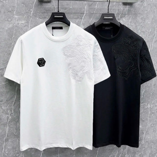 Áo Phông Nam Philip Plein Đính Logo Ngực - Áo Thun Nam Philip Pờ Len Thêu Hổ chất cotton mềm mịn Hót 2025