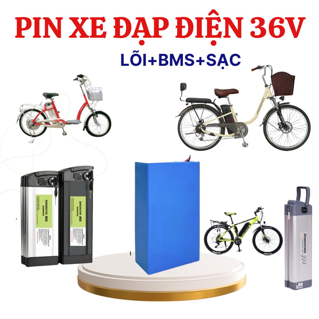 Xe đạp điện 36V( bán kèm pin 36V thay thế bao gồm lõi+mạch+sạc)