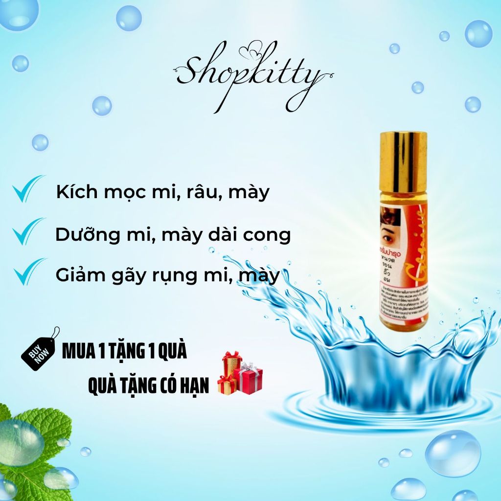 Dưỡng dài mi Genive dưỡng mi dài giảm gãy rụng mọc mi mày dài dày hơn cong tự nhiên giúp mọc râu,