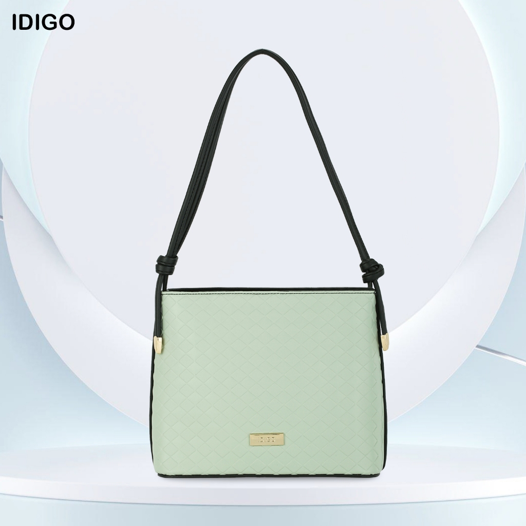 Túi xách nữ đeo vai đi chơi, túi công sở nữ phom đứng họa tiết dập nổi IDIGO FB2 - 2016