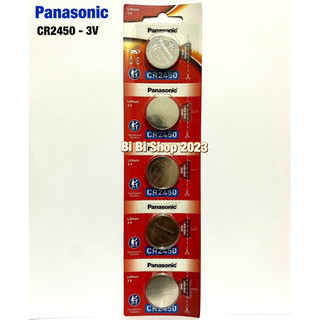 Pin cr2450 panasonic 3v lithium chính hãng vỉ 5 viên
