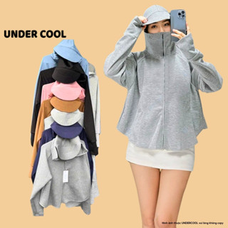 Áo Chống Nắng Cánh Dơi Nữ UNDERCOOL Chống Nắng UPF50+ Chống Tia UV Vành Mũ To Dáng Croptop Chất Umi Nỉ Co Giãn ACN05