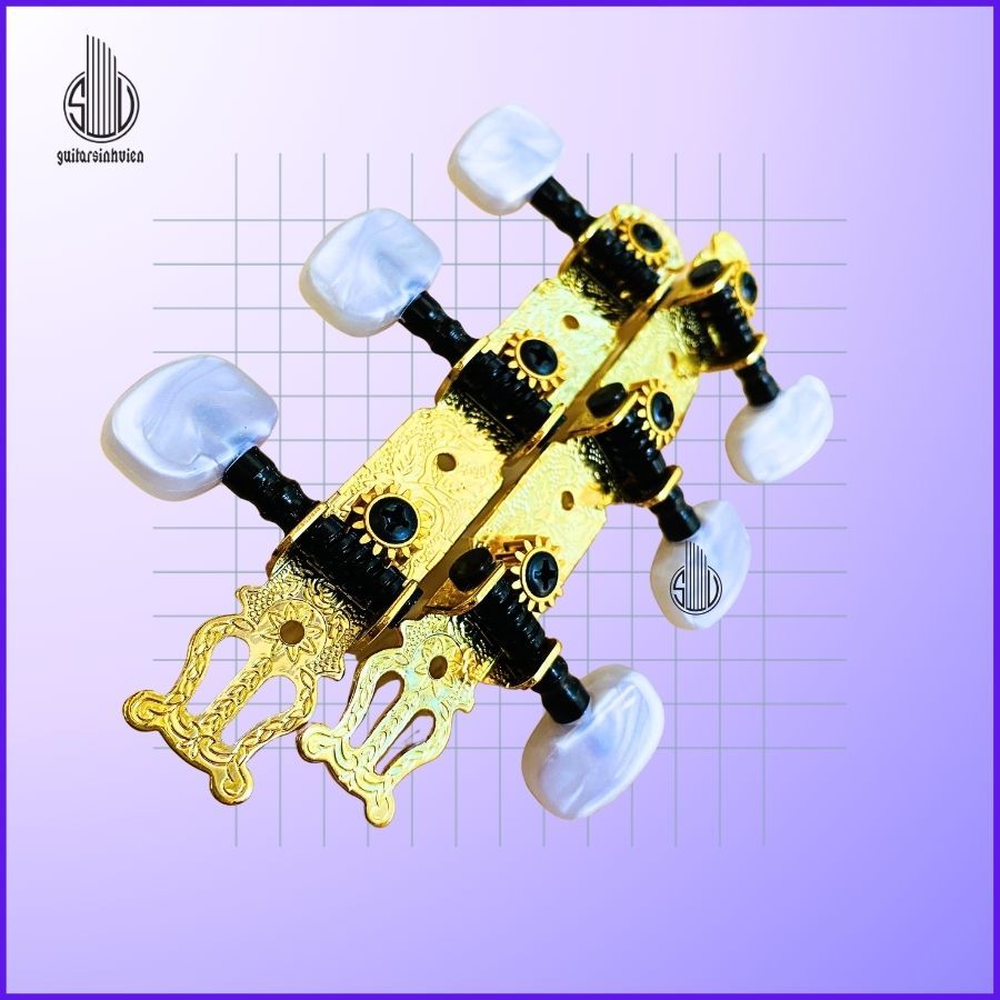 Khoá Đàn Guitar Classic Bản Vàng Hãng HF Bền Bỉ