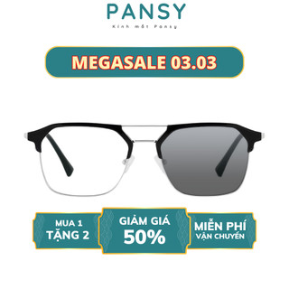 Kính mát vuông nam đổi màu A55 Pansy, Kính thời trang nam nữ phong cách cá tính, thiết kế tinh xảo bền chắc