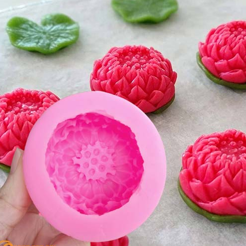 Khuôn silicon sen bách diệp thái sen quan âm nghìn cánh làm bánh trôi nước agar