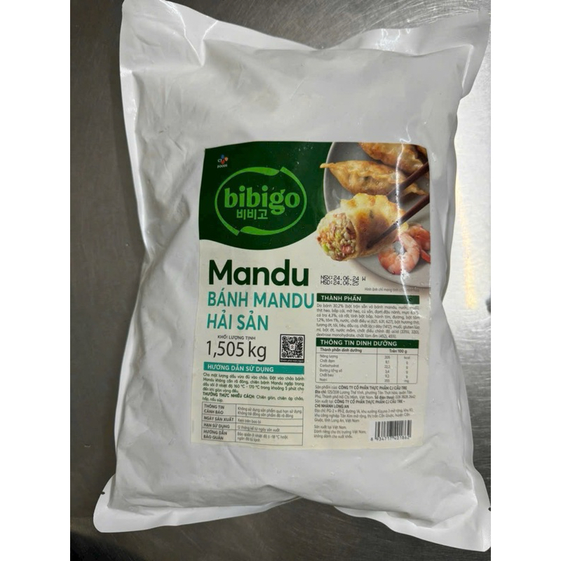    Ship hoả tốc 2H   Bánh Xếp Mandu Bibigo Cj Hàn Quốc nhân Hải Sản 1,505kg 