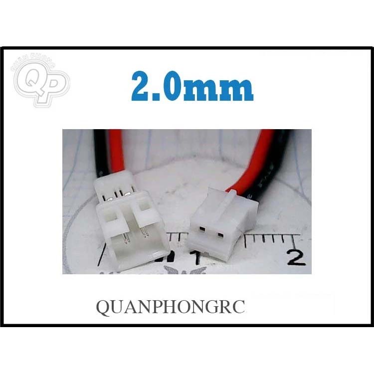 Jack cắm PH2.0/  2.0mm cho pin 1S (1 cell) Dành Cho Máy Bay Điều Khiển