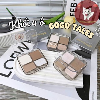 [GOGO TALES] Bảng Phấn Tạo Khối GOGO TALES Kèm Bắt Sáng, 4 Ô Vỏ Bạc Girl Diary, 9.8g (GT654)