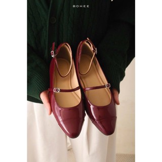 [ BOHEE ] - Giày bệt da bóng màu đỏ - GD79