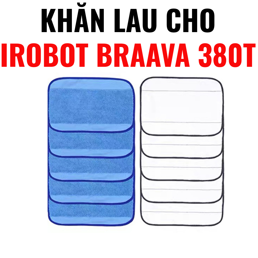 Khăn lau bằng sơi Microfiber siêu thấm robot iRobot Braava 380t 5200
