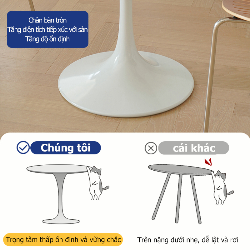 HUHU Bàn Tròn Tulip Decor Sang Trọng Trang Trí Nhà Quán Cafe Theo Phong Cách Tối Giản Hàn Quốc | BigBuy360 - bigbuy360.vn