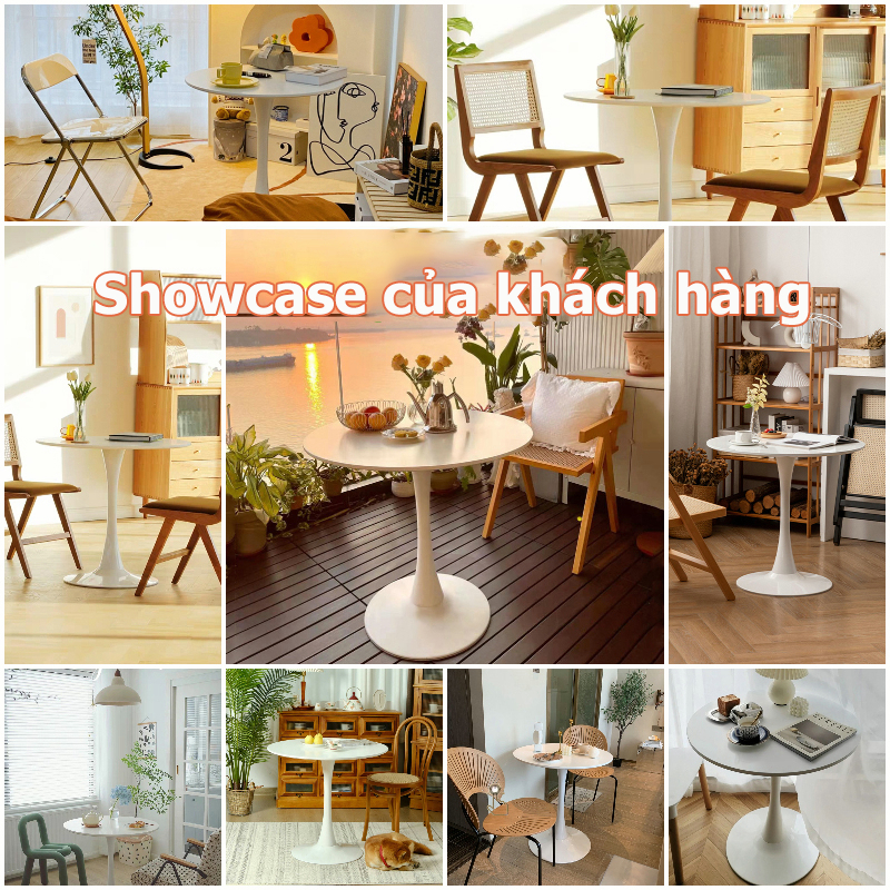 HUHU Bàn Tròn Tulip Decor Sang Trọng Trang Trí Nhà Quán Cafe Theo Phong Cách Tối Giản Hàn Quốc | BigBuy360 - bigbuy360.vn