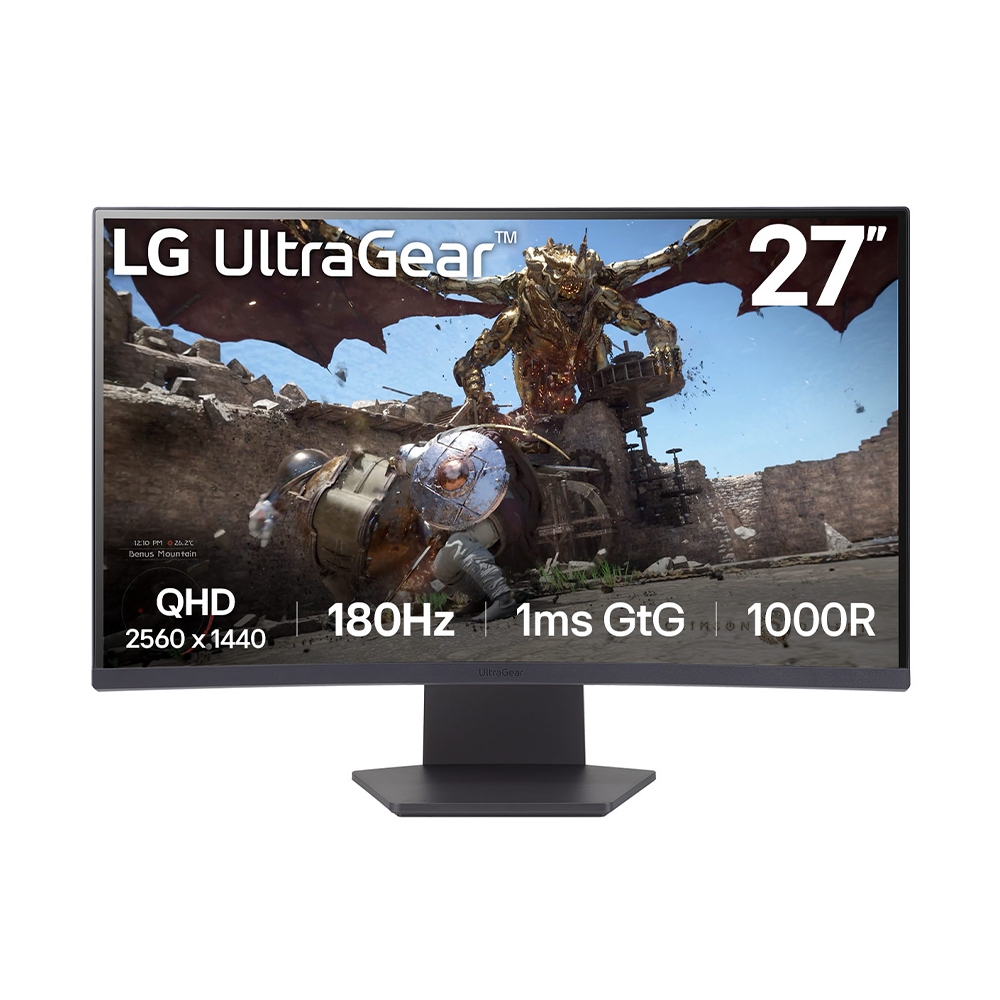 Màn hình gaming LG UltraGear 27 Inch VA 2K 180Hz 27GS60QC-B.ATVQ - Hàng Chính Hãng