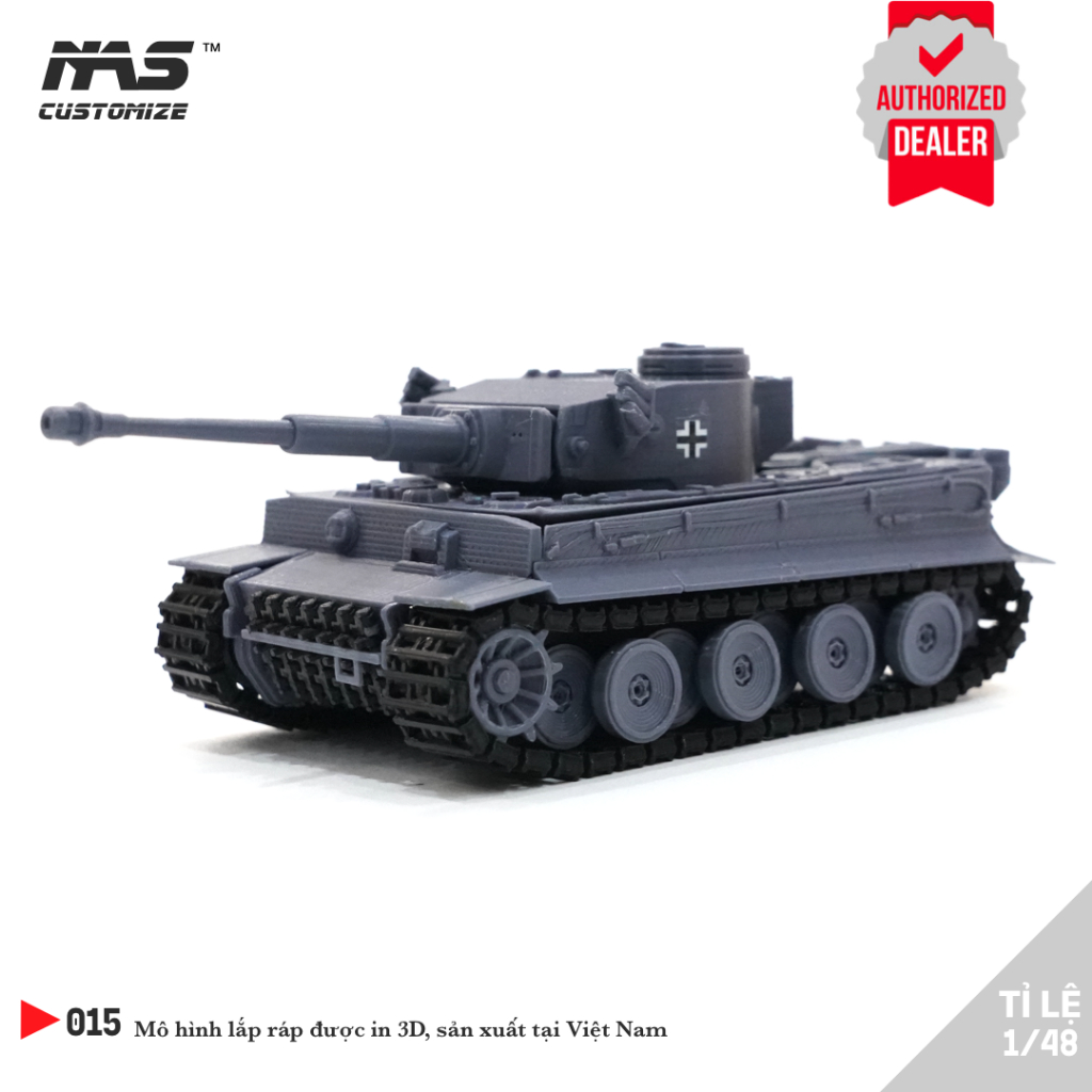 [ NAS ] Mô hình xe tăng Đức Tiger I tỉ lệ 1:48, Mô Hình lắp ráp Xe Tăng quân sự Tỉ Lệ 1 / 48