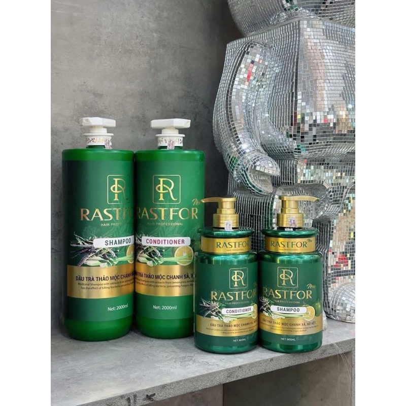 combo gội xả RASTFOR chanh sả bồ kết 2000ml 1  chai