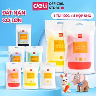 Đất Nặn Tự Khô Nhiều Màu Deli – Túi 100g Đất Nặn An Toàn Cho Bé, Mềm Mịn, Màu Sắc Tươi Sáng Dễ Tạo Hình