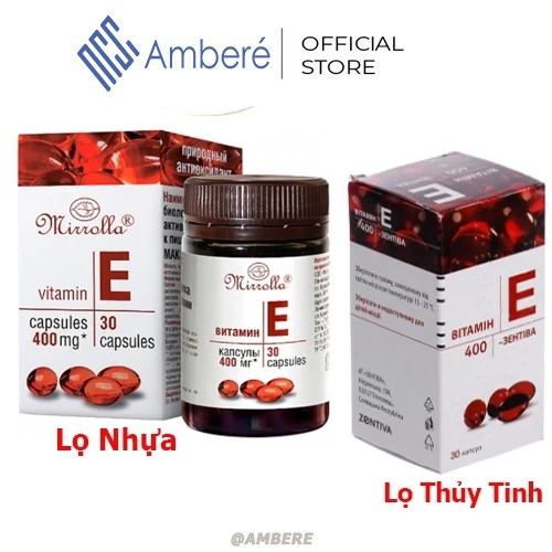 Vitamin E Đỏ Nga Mirrolla 400mg Viên Uống