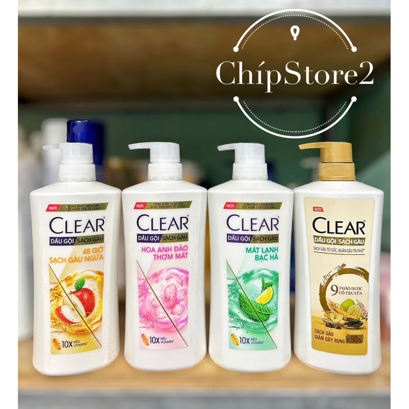 DẦU GỘI CLEAR THẢO DƯỢC , HOA ANH ĐÀO , TÁO 630G