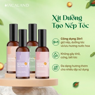  Combo Xịt giữ nếp tóc 3in1 hương nước hoa và Serum dưỡng tóc dầu Mắc Ca MACALAND 100ml tự do tạo kiểu không lo hư tổn 