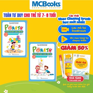  Sách - Combo Pomath Toán tư duy cho trẻ em 7 - 8 tuổi - Giúp bé phát triển IQ và EQ 