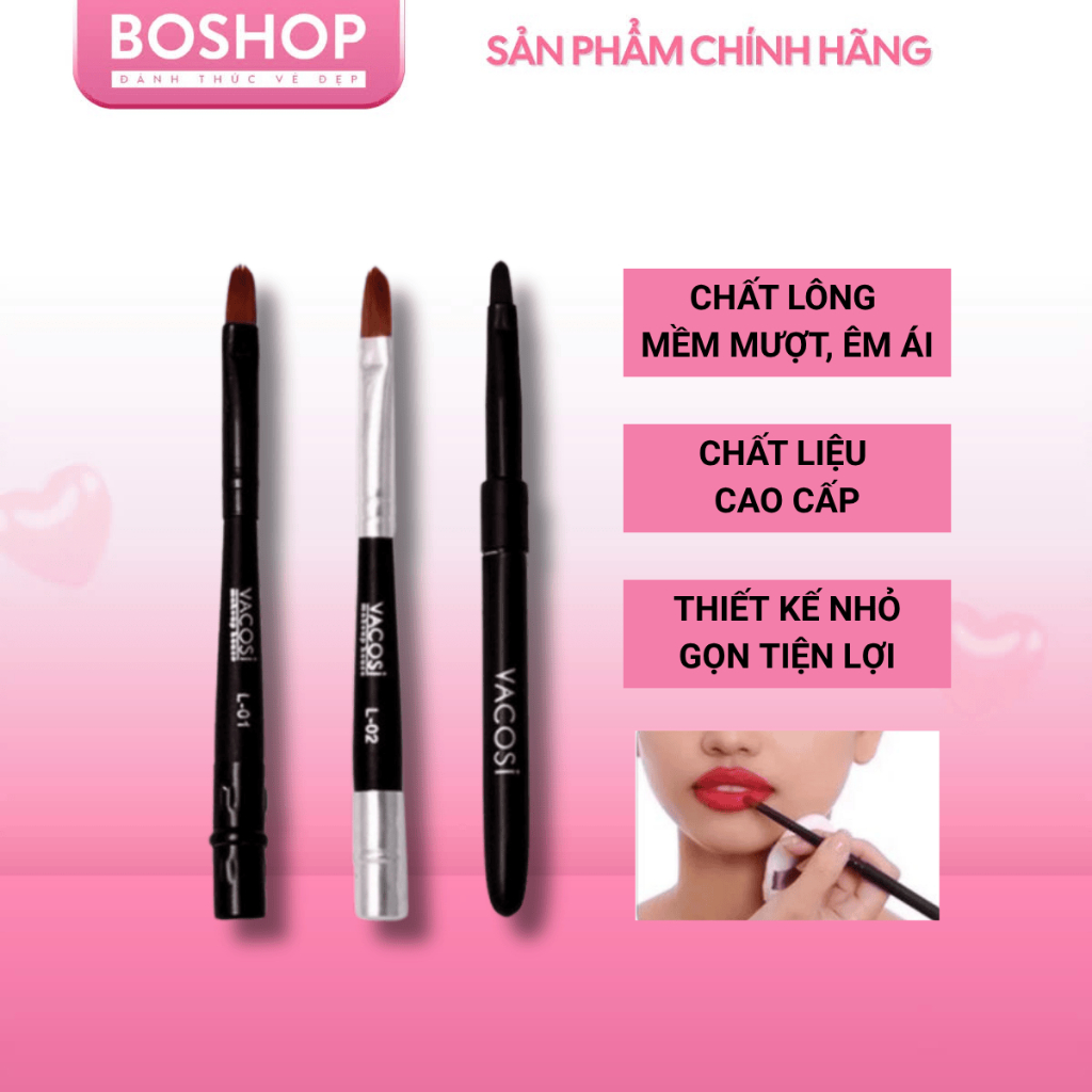 Cọ Trang Điểm Môi Và Mắt Vacosi