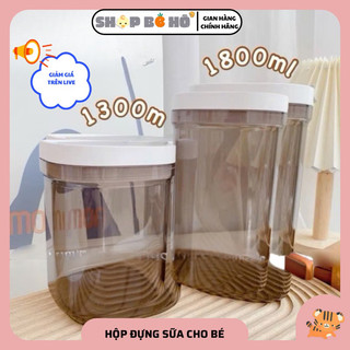 Hộp đựng sữa bột, hộp bảo quản sữa cho bé (1300,1800ml~500gr,700gr) Shopbeho