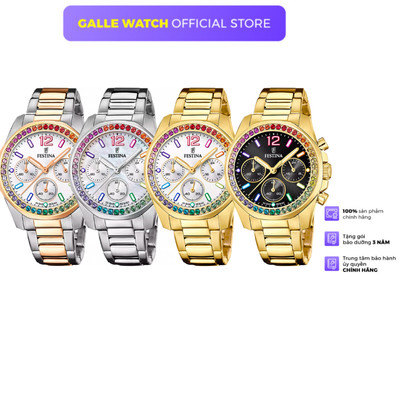 Đồng Hồ Nữ Festina Boyfriend F2060 đính đá đa sắc, chống ước tốt 10ATM, chính hãng Thụy sĩ