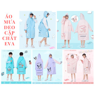 🌈Áo Mưa Trẻ Em Chính Hãng Sanrio – Nhân Vật Stitch, Gấu Dâu, Kuromi, Kitty, Melody, Chất EVA Cao Cấp