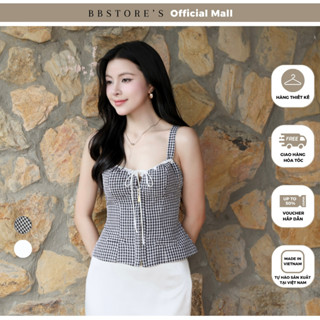 [BBSTORE'S] Áo Kiểu Hai Dây Dạo Phố Thắt Nơ Dây Kéo Trước Ngực - A4447T