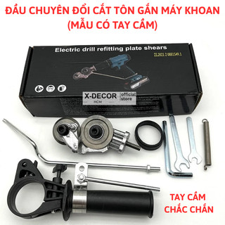 Đầu Cắt Tôn Sóng Thép Gắn Máy Khoan Điện Khoan Pin Cầm Tay Có Tay Cầm Chắc Chắn, Cắt Tôn Sóng Inox