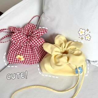 🌸(Có sẵn) Túi đeo chéo hoa nhỏ dễ thương, túi đựng điện thoại di động nhỏ tươi mát, túi xách đi bộ kẻ caro, màu sắc nổi