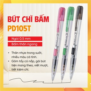 Bút Chì Kim Bấm Ngang Pentel Techniclick PD105T 0.5mm - Bút Chì Bấm Hông Độc Đáo Cho Học Sinh